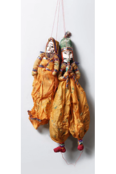 Yellow Pupet Wall Hangings Set of 2 Yellow Pupet Wall Hangings Set of 2